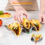 Porte-tacos U-Taste en acier inoxydable 18/8 avec support et plaques arrondies