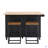 Farmhouse Kitchen Island Set with Drop Leaf and 2 Seatings,Dining Table Set with Storage Cabinet, Drawers and Towel Rack-216049096