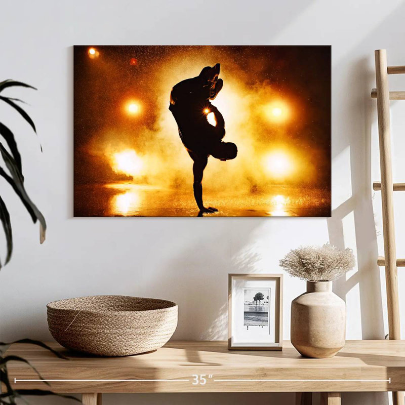 Silhouette Breakdancer, H 16 po x l 24 po