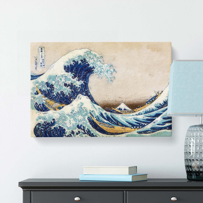 A Great Wave Of Kanagawa by Katsushika Hokusai - Wrapped Canvas, 50cm H x 76cm W x 3cm D