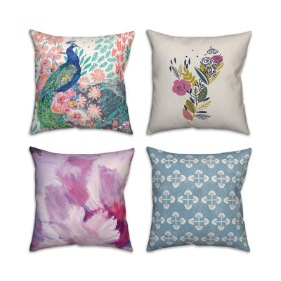 Blue Aztec Pillow Cover - Set Of 4