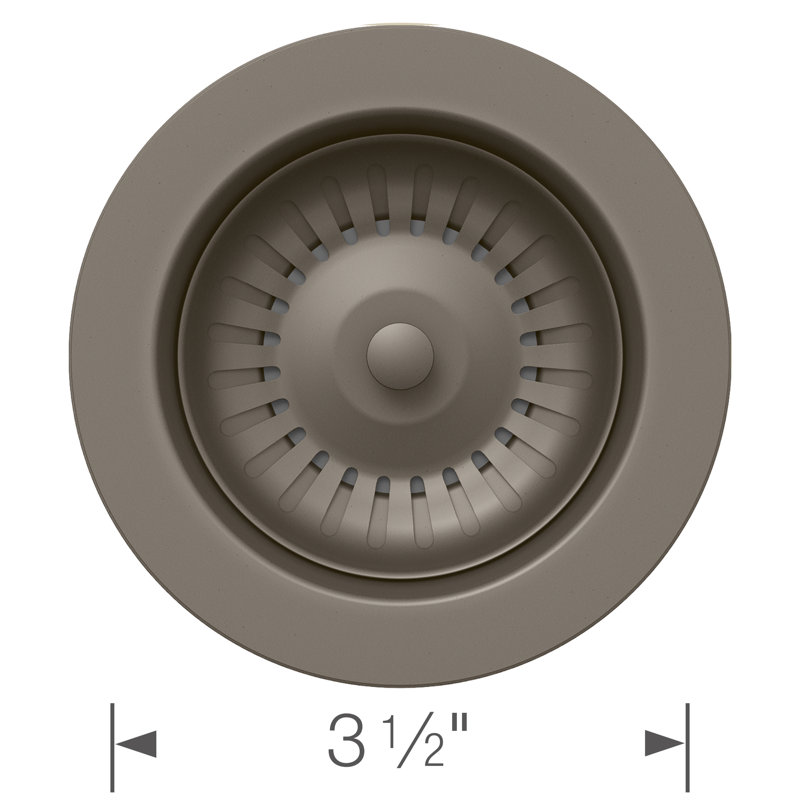 COLOUR WASTE FLANGE-METAL-VOLCANO GRAY, Volcano Gray