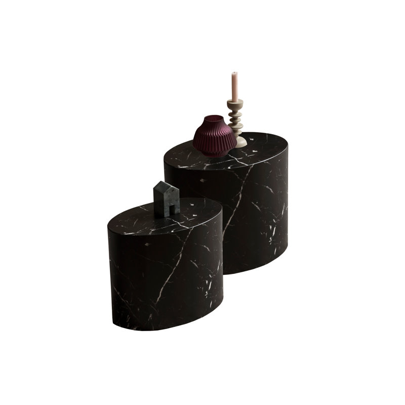 Naropa Block Nesting Tables, Black
