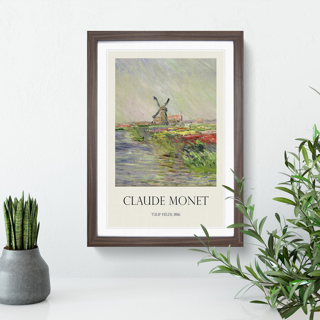Field Of Tulips, Holland by Claude Monet - Single Picture Frame Print