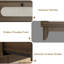 Modern Rattan Nightstand, Narrow Farmhouse Accent Cabinet-420296945-420296950