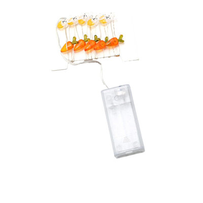 Easter Decorative Light String LED Easter Bunny Carrot Shaped Small Light. Battery Powered Indoor And Outdoor Holiday Decorative Lights