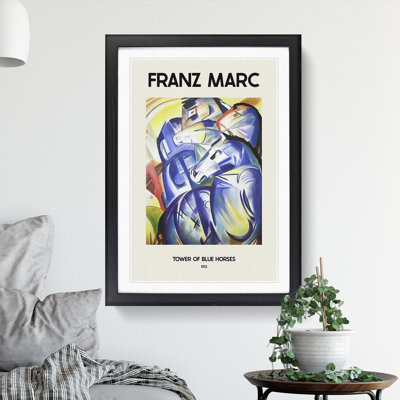 Blue Horses by Pierre-Auguste Renoir - Picture Frame Graphic Art