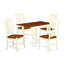 L'ensemble 5 pièces de table de salle à manger moderne comprend une table rectangulaire en bois avec Dropleaf et 4 chaises de cuisine, babeurre et cerise-1875101338-1875101335-1875101333