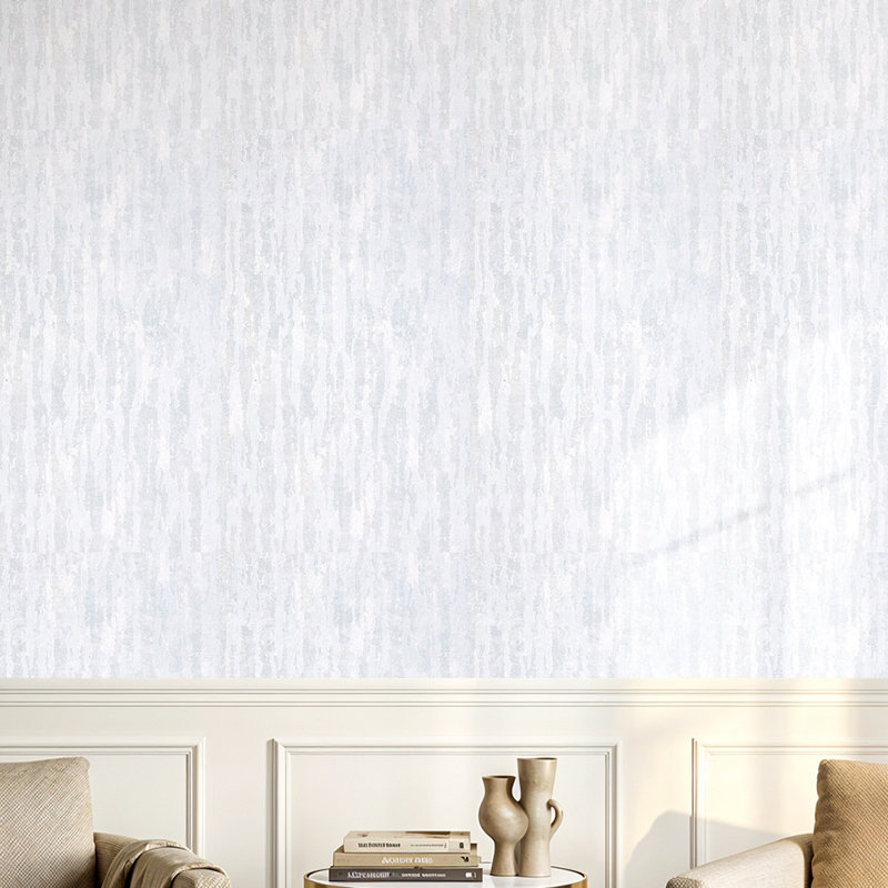 Non-Pasted Non-Woven 3D Embossed Wallpaper Roll, Grey
