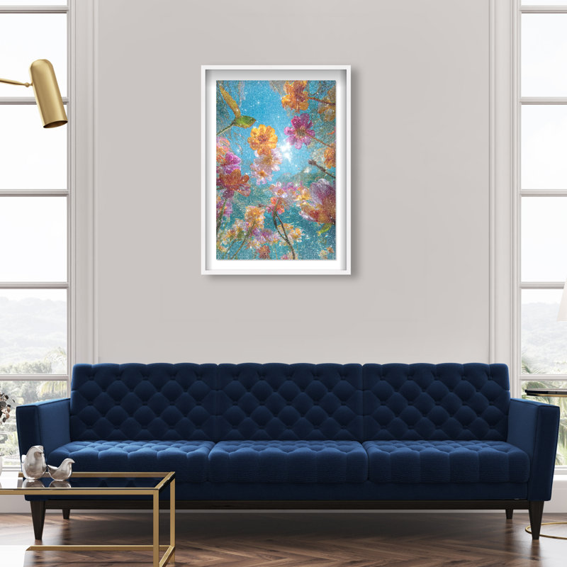 Liquid Bloom I Framed Graphic Art, 25.5"H x 17.5"W, White Shadowbox