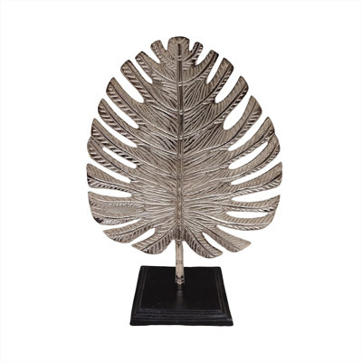 Sculpture feuille d'argent