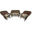 Ensemble de coussins de siège d'extérieur 3 pièces Lemoncello-244184721