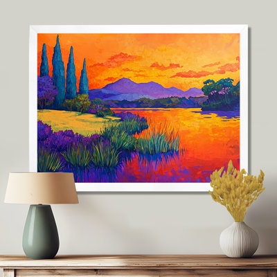 «Vibrant Lake In African Landscape II», reproduction d'art sur toile
