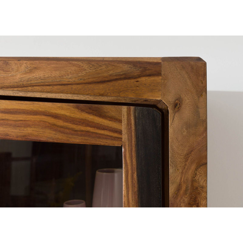 Ancona Display Cabinet, Painted Dark Brown