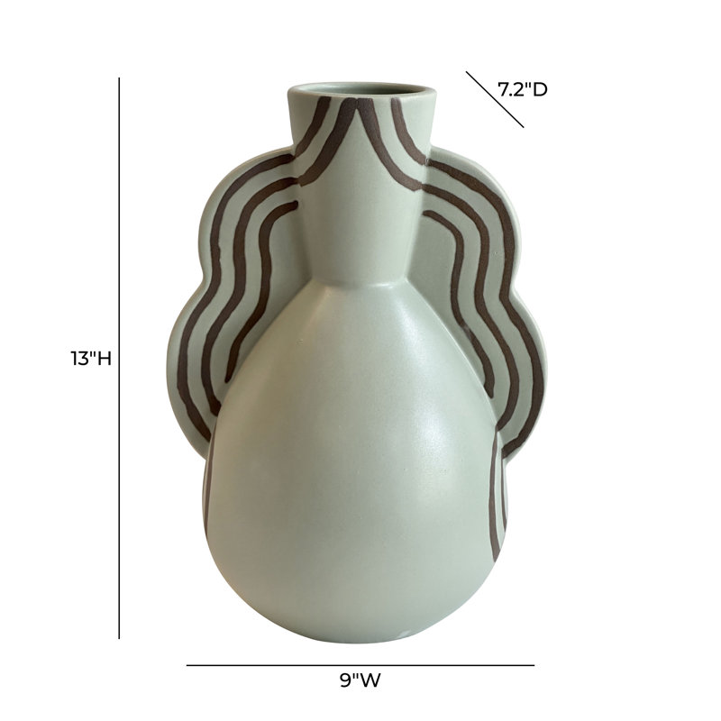 Vase ondulé en céramique