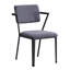 Chaise de salle à manger 2 places avec dossier rembourré et pieds en métal Cargo