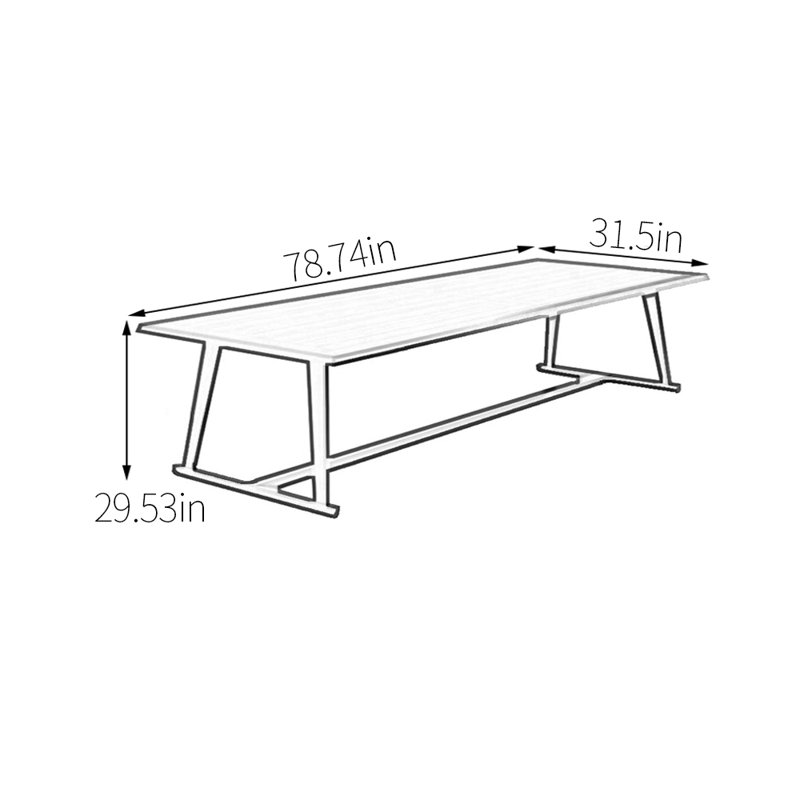 Gerner, H 29,53 po x L 78,74 po x l 31,5 po
