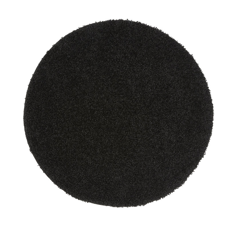 Buddy Black Rug, Round 100cm