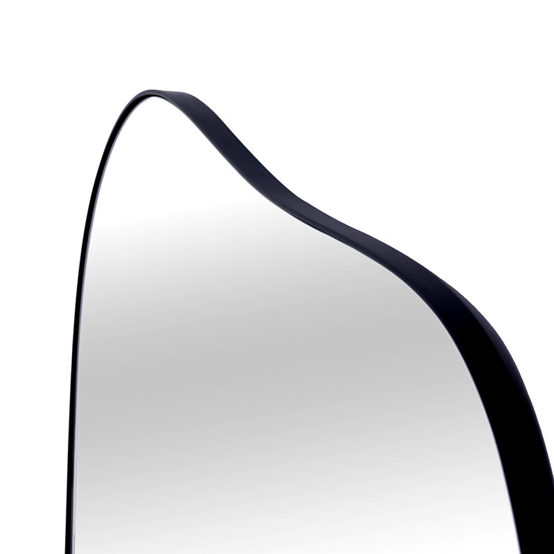 Dominykas Flat Wall Mirror, Black