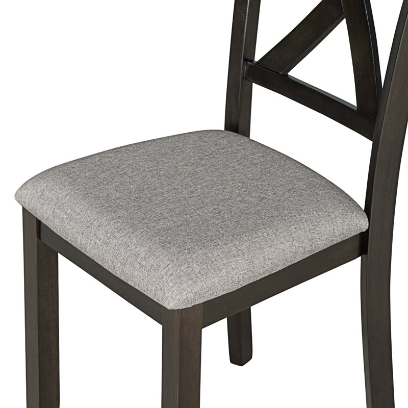 Ensemble repas pour 6 personnes Cranbrook, Espresso, Espresso, Gris/espresso