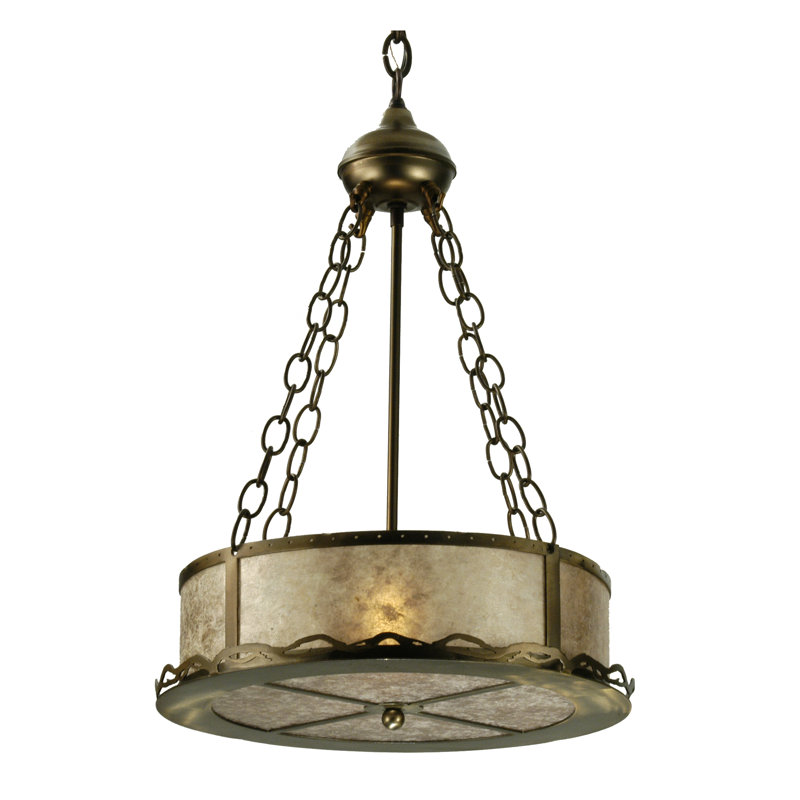 Luminaire tambour lanterne 2 lumières, H 57,25 po x l 16 po x P 11 po