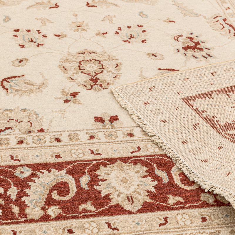 Ferrero Wooven Wool Beige Rug, Rectangle 130 x 190cm