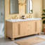 Meuble-lavabo double 59 po, meuble-lavabo en résine avec portes à fermeture douce et tiroirs de rangement 59 po