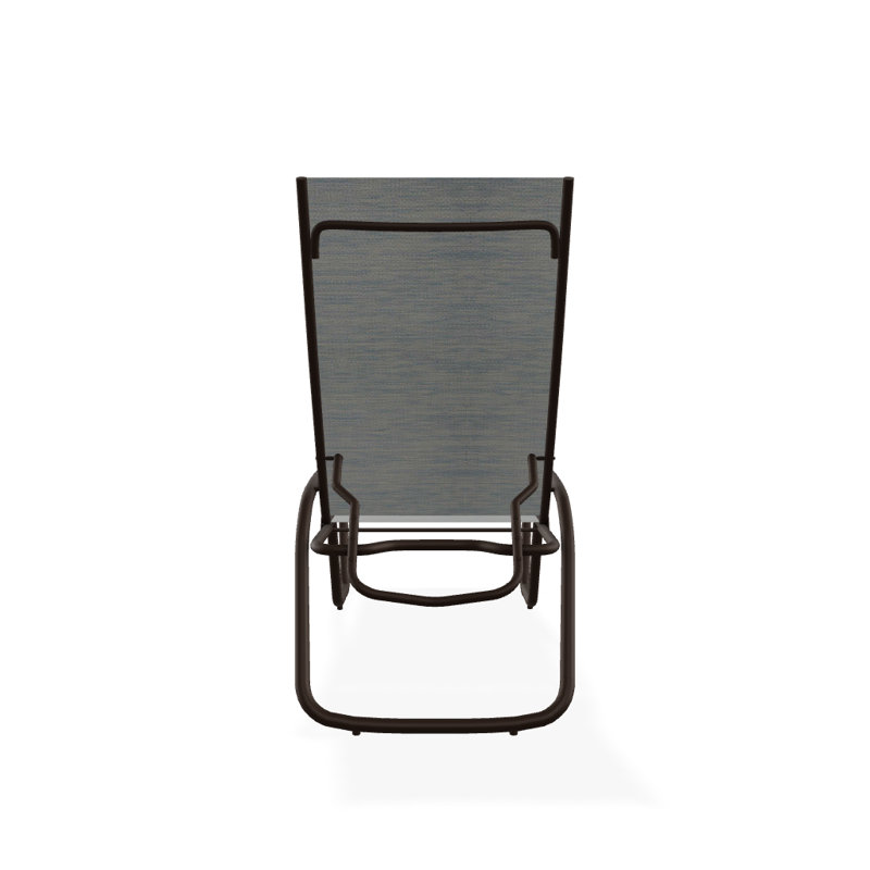 Outdoor Rust-Resistant Metal Chaise Lounge, Textured Kona, Reflection