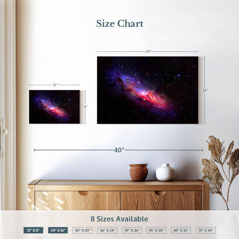 Oberle galaxie dans l'espace, H 16 po x l 24 po