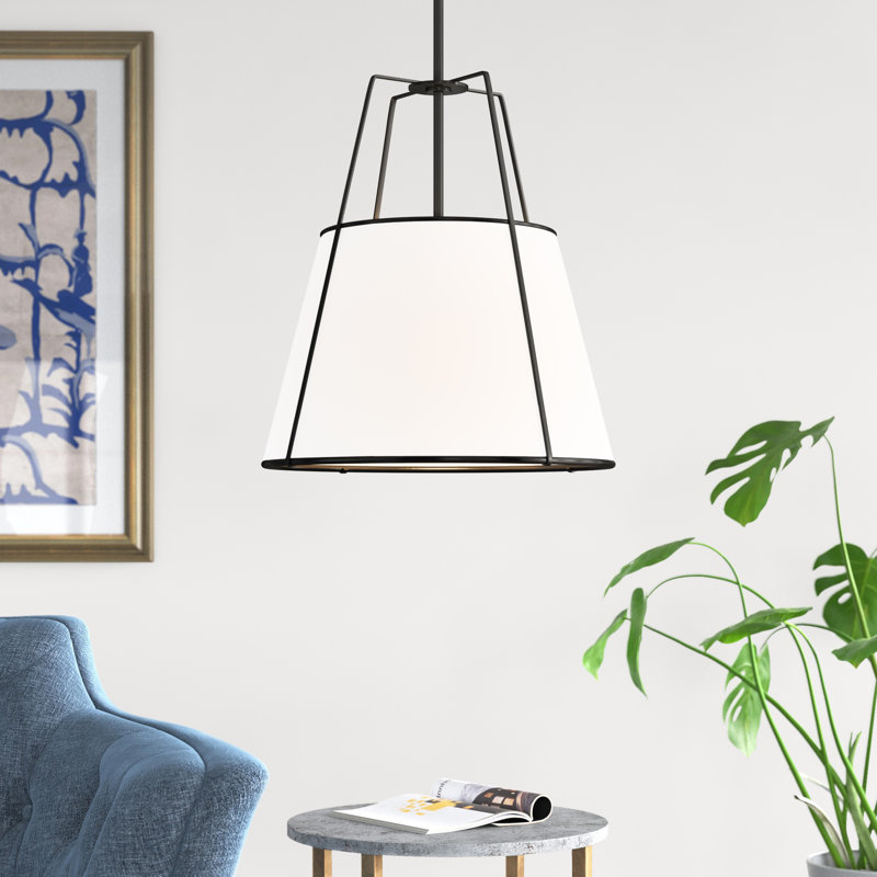 Rosalyn 1 - Light Single Empire Pendant, Black, Walnut
