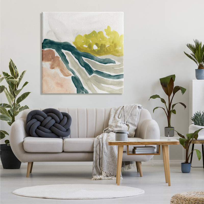 Rivière, ruisseau, courant, doux, abstrait, nature, paysage, Toile tendue, H 36 po x l 36 po