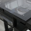 Table à dessin avec réglage de la hauteur de la manivelle, 2 tiroirs en métal et tabouret à manivelle, tiroirs et bureau inclinables de couleur noire