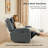 Zero zero clearence recliner  Power Recliner With Dual Motor Adjustable Headrest, Scratch-Resistant Faux Leather, USB Charging, Grey-1706892099