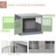 Table de bout Puppy Crate, avec plus d'espace, chenil pour chien en bois gris