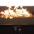 Smoked Glass Metal Rectangle Fire Pit