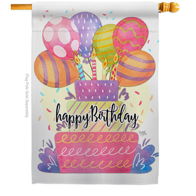 Double Sided Polyester Birthday Garden Flag