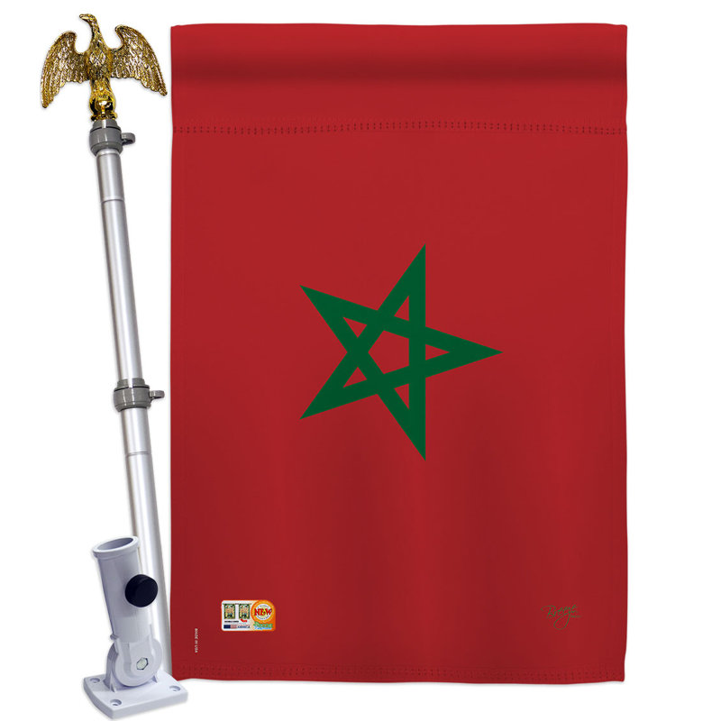Double Sided 40'' H x 28'' W Polyester Flag Set