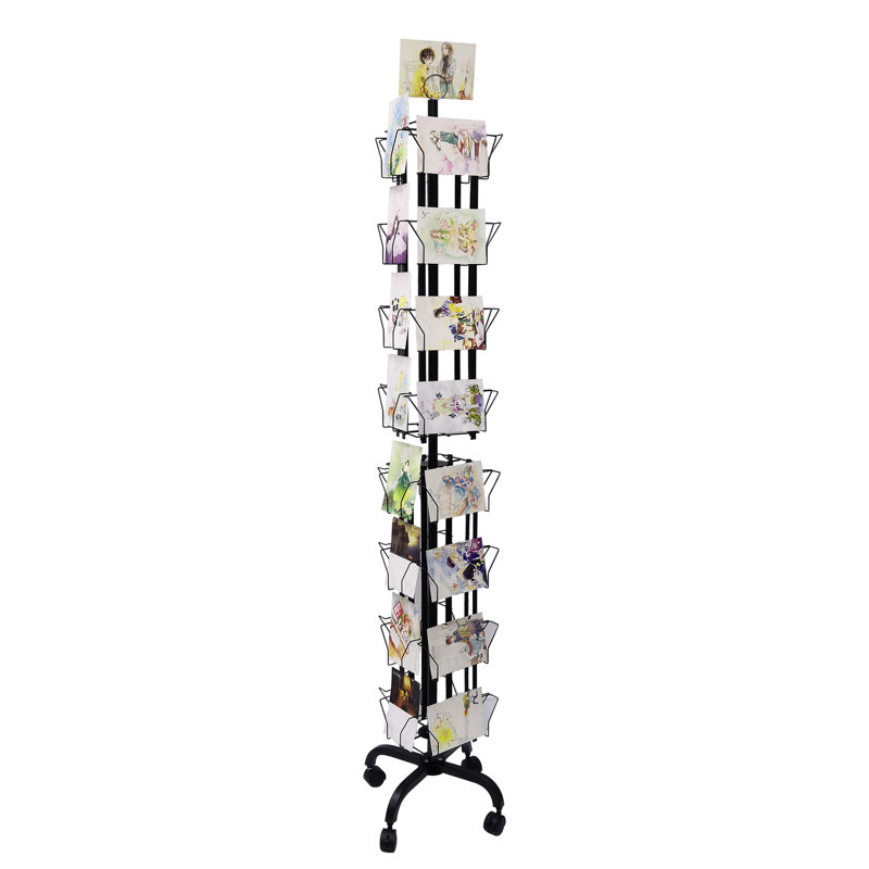 FixtureDisplays 73.89'' H Rotating Brochure And Pamphlet Rack/stand