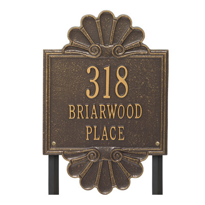Signature Series 3-Line Lawn Address Sign