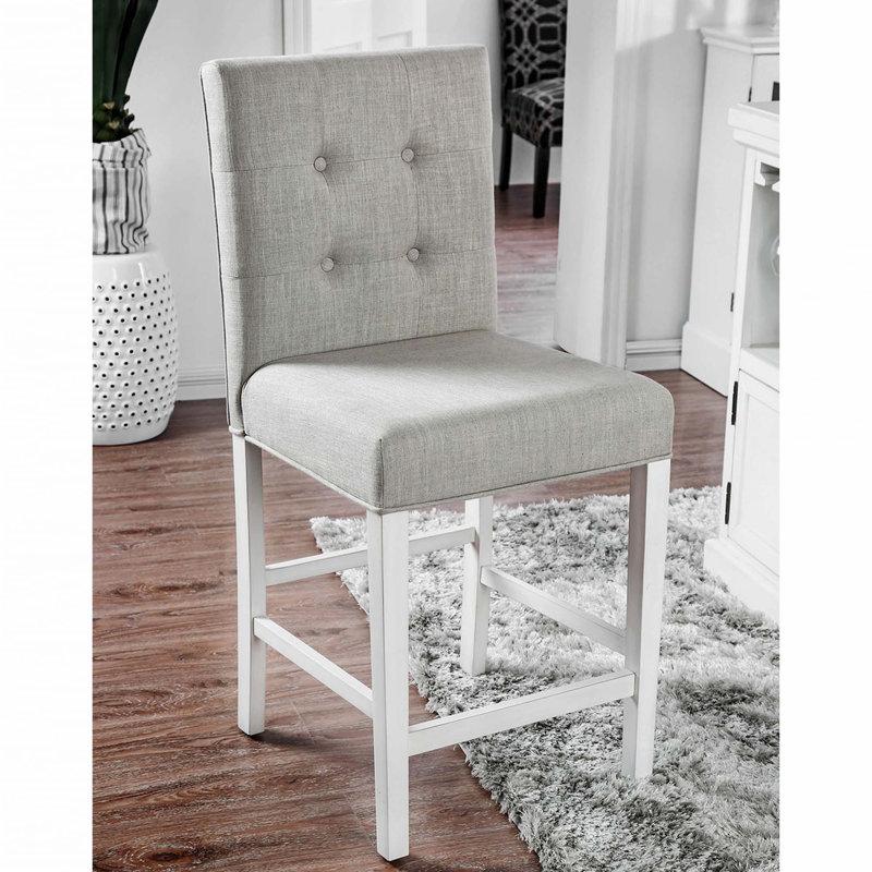 Set Of 2 Fabric Counter Height Chair