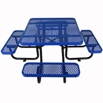 Standard Portable Perforated Picnic Tables with Your Choice of Size  (Multiple Colors Available!) - Leisure Craft