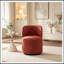 Fauteuil demi-tonneau pivotant rembourré avec coussin moelleux-131260936