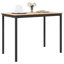 Solid Wood Top Metal Base Dining Table-41328899-41328898-41328896