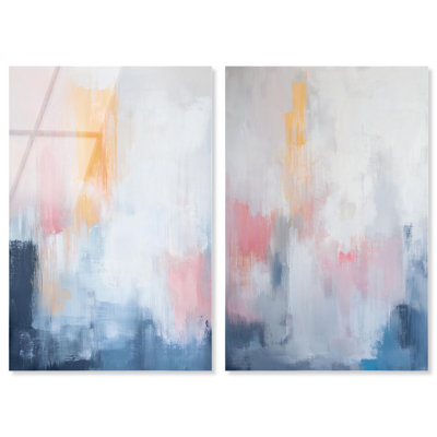 Dreamweaver Serenity Acrylic Print Modern Abstract Art Set by Art Remedy, Ready to Hang, 24 x 36