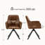 Chaises de salle à manger pivotantes en similicuir Mid-Century -625983790
