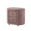 Velvet Upholstered Nightstand With 2 Drawers