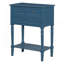 Console étroite, canapé mince avec trois tiroirs de rangement et tablette inférieure (bleu marine)-8274760