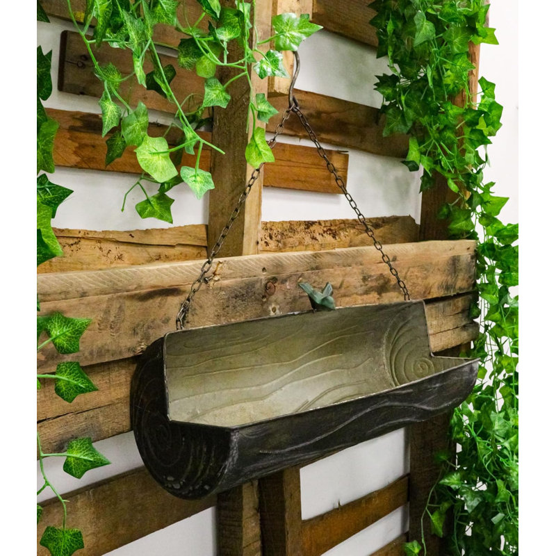 Pot à fleurs suspendu rustique 19 "L avec chaîne Rustic Farmhouse