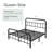Kawamoto Metal Platform Bed Frame with Elegant Modern Design-1191489908-1191489907