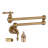 Brass Wall Mount Pot Filler with 2-Aerators and Brass Valve, Double Handle Kitchen Faucet-85051036